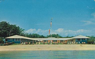 Silver Sands Motel Beach Greenport New York on Peconic Bay facing Shelter Island on the North Fork